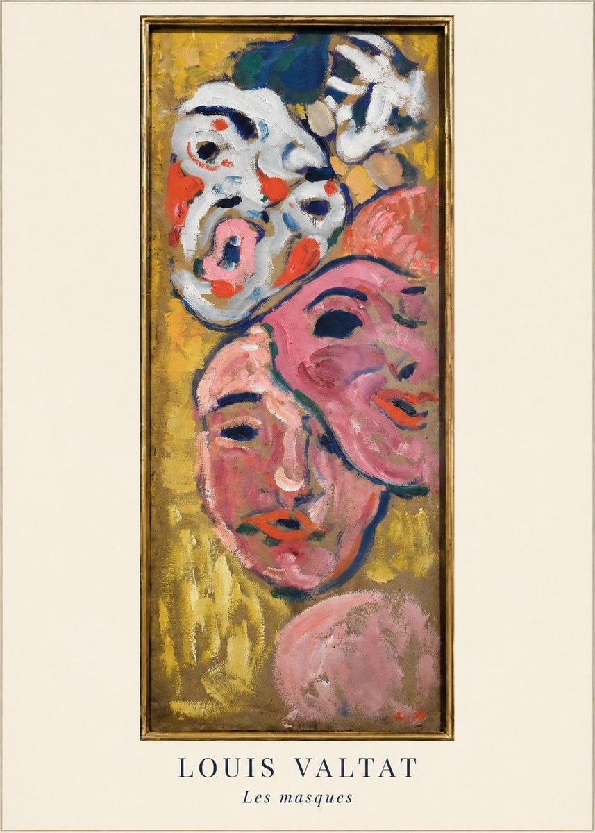 Louis Valtat Les Masques No4 - Poszter