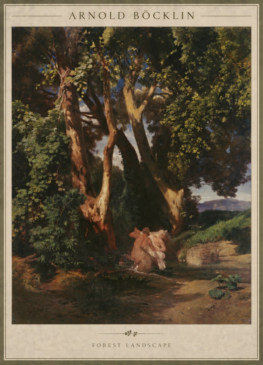 Arnold Böcklin Forest Landscape No5 - Poszter