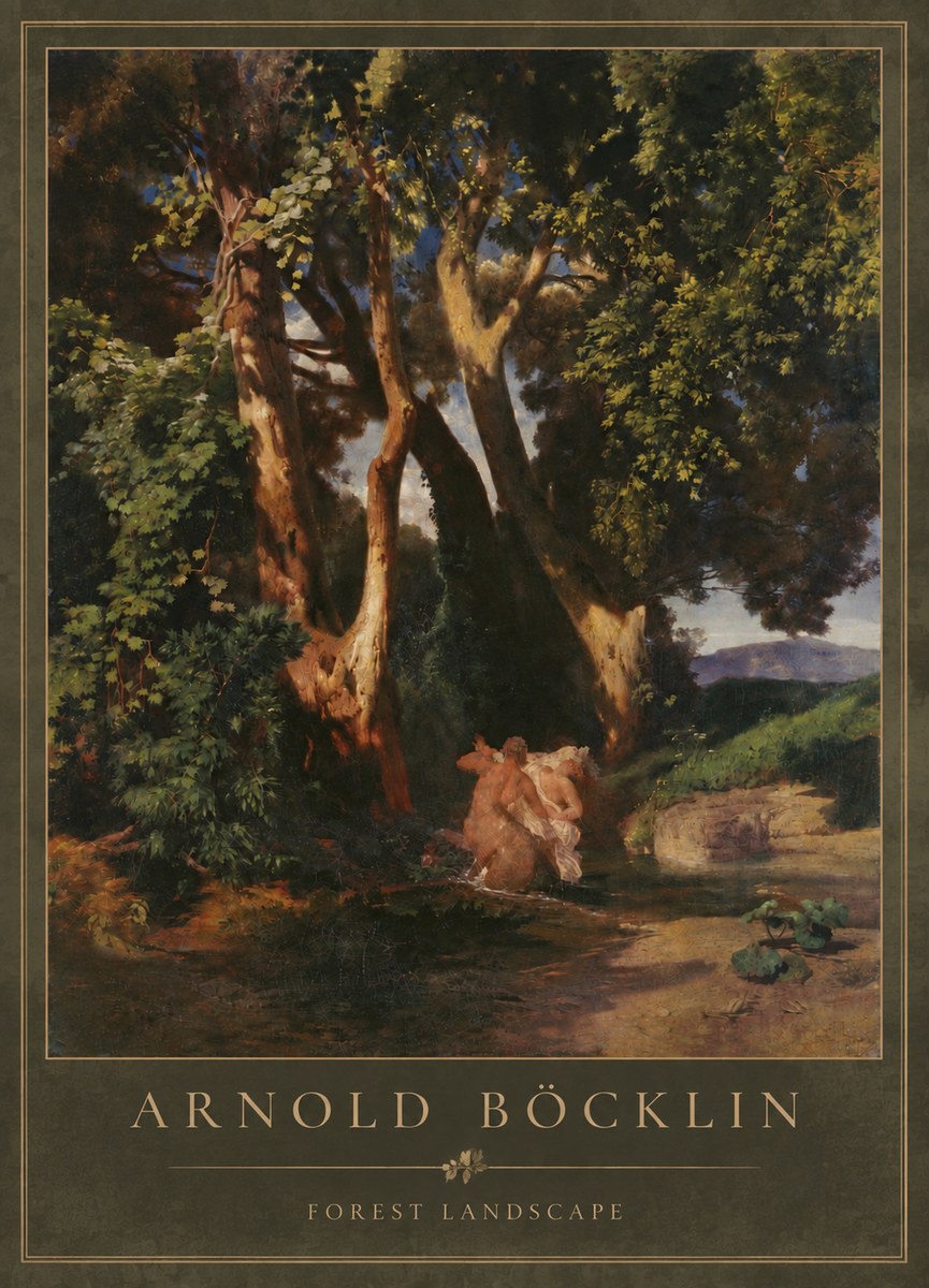 Arnold Böcklin Forest Landscape No6 - Poszter