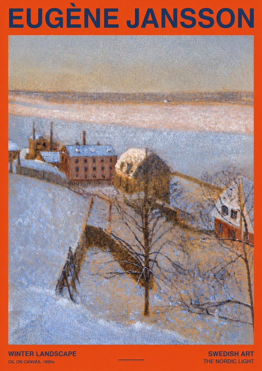 Eugène Jansson Winter Landscape No2 - Poszter