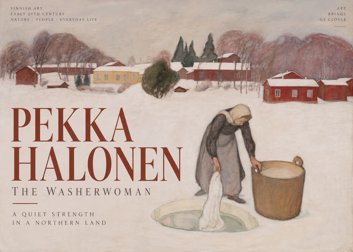 Pekka Halonen The Washerwoman No2 - Poszter