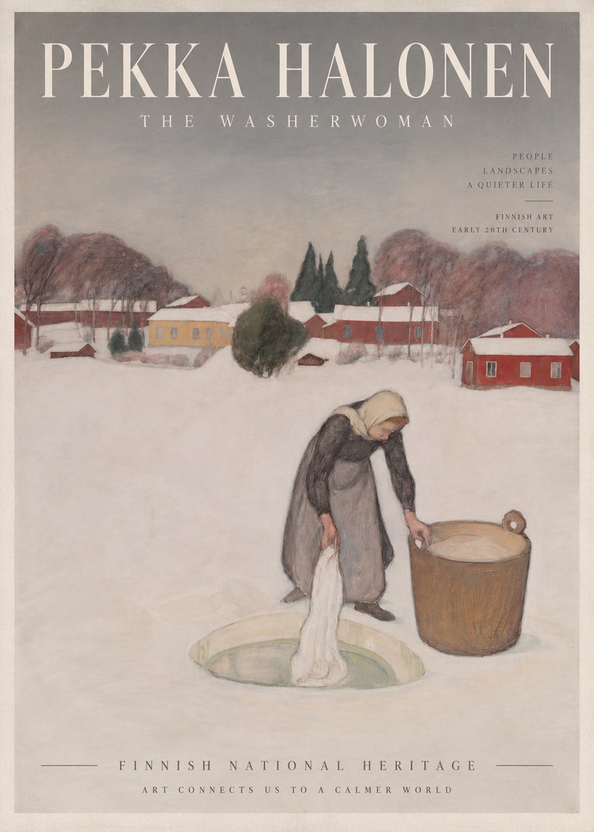 Pekka Halonen The Washerwoman No3 - Poszter