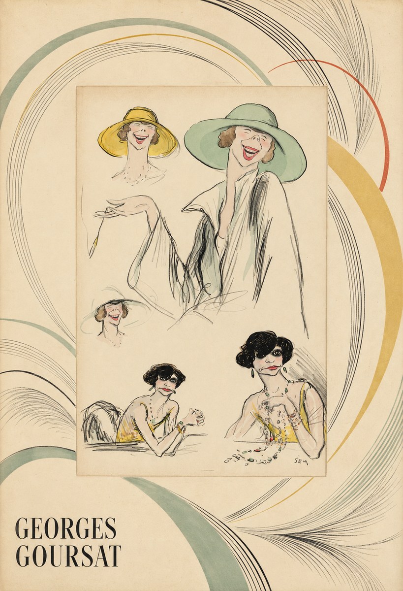 Georges Goursat Elegant Parisian Caricatures No4 - Poszter