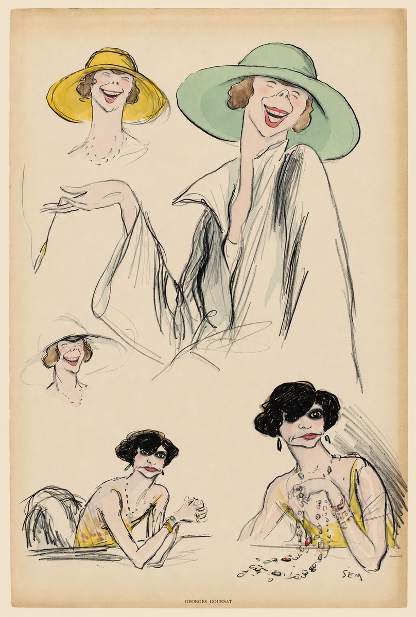 Georges Goursat Elegant Parisian Caricatures No5 - Poszter