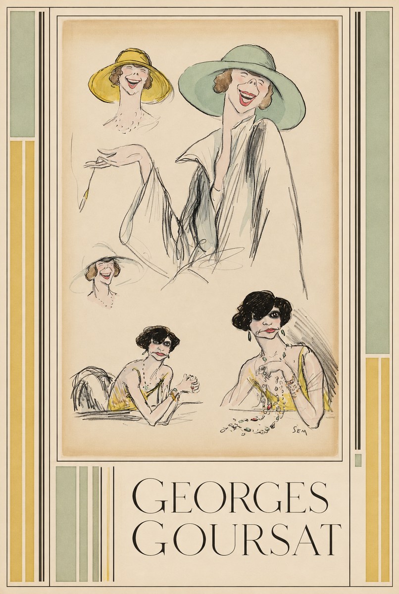 Georges Goursat Elegant Parisian Caricatures No6 - Poszter