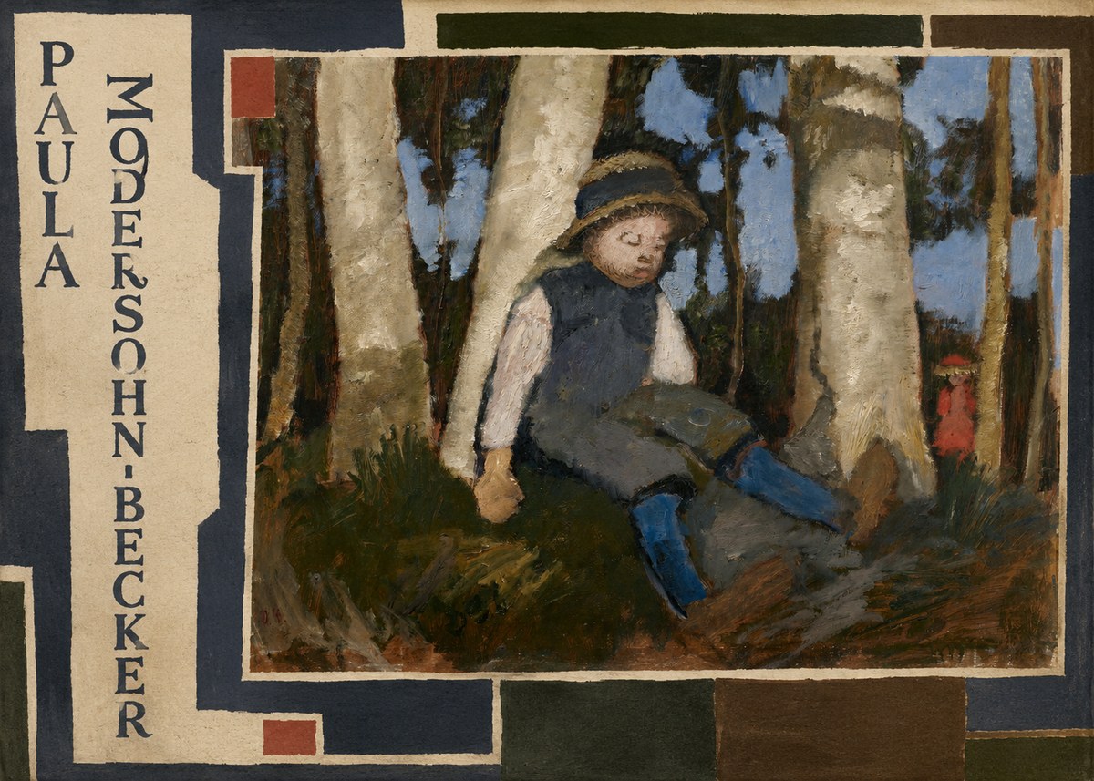 Paula Modersohn-Becker Sleeping Child in a Birch Grove No2 - Poszter