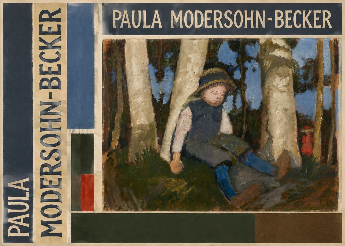 Paula Modersohn-Becker Sleeping Child in a Birch Grove No4 - Poszter