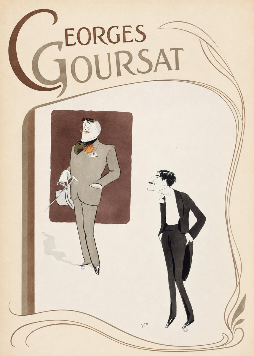 Georges Goursat High Society Caricature No2 - Poszter