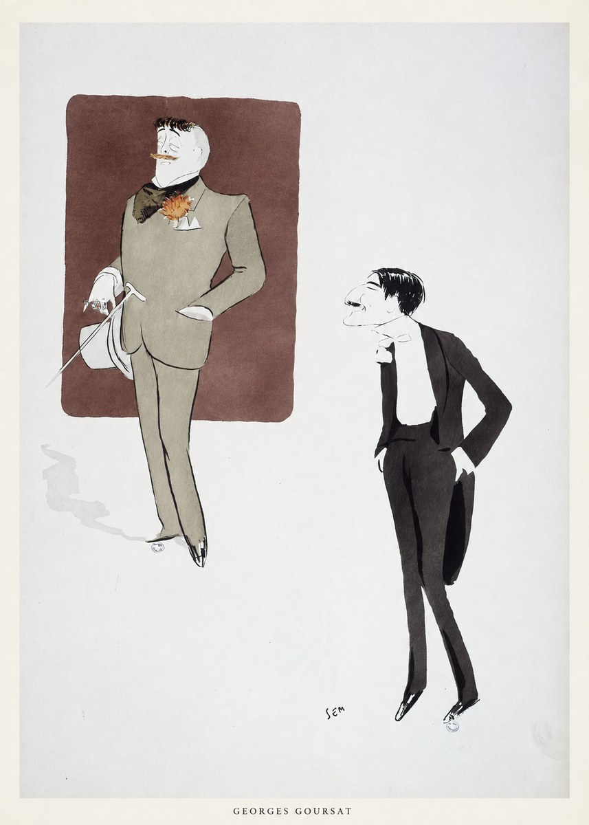 Georges Goursat High Society Caricature No4 - Poszter