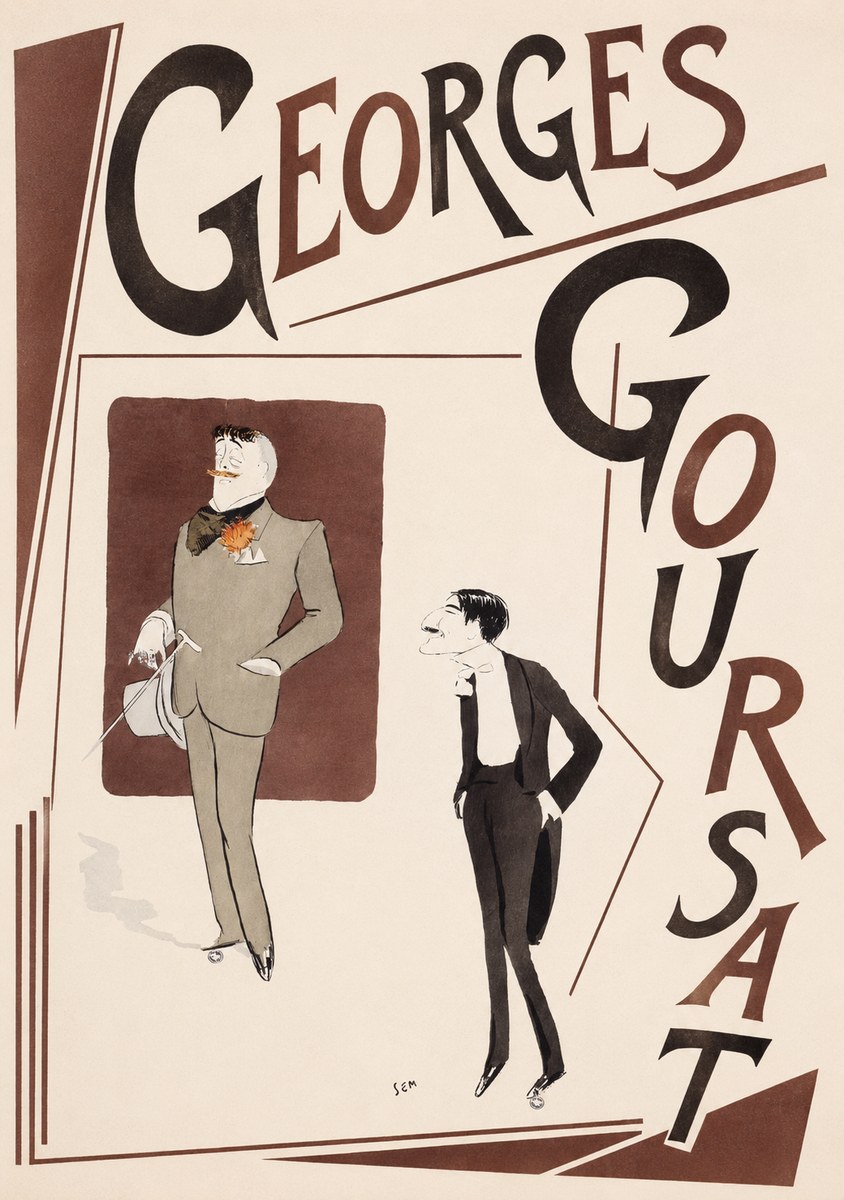 Georges Goursat High Society Caricature No5 - Poszter