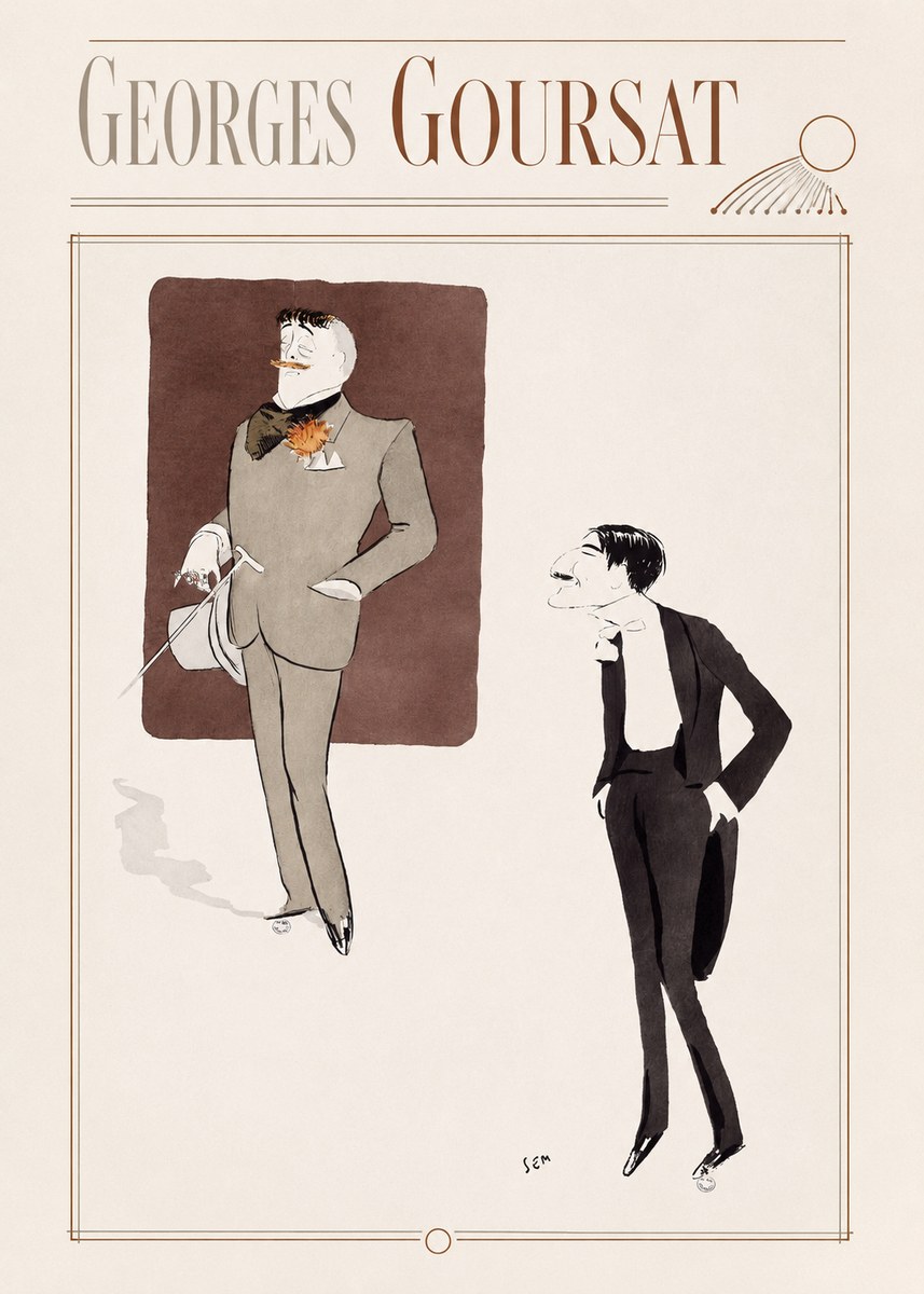 Georges Goursat High Society Caricature No6 - Poszter