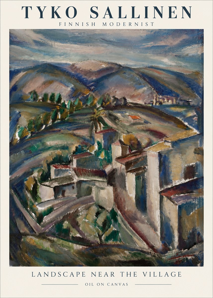 Tyko Sallinen Landscape Near the Village No1 - Poszter