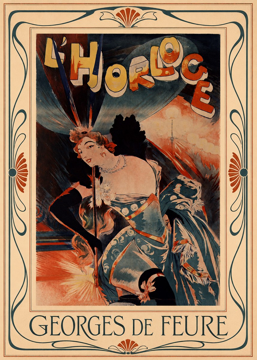 Georges de Feure L'horloge III No1 - Poszter