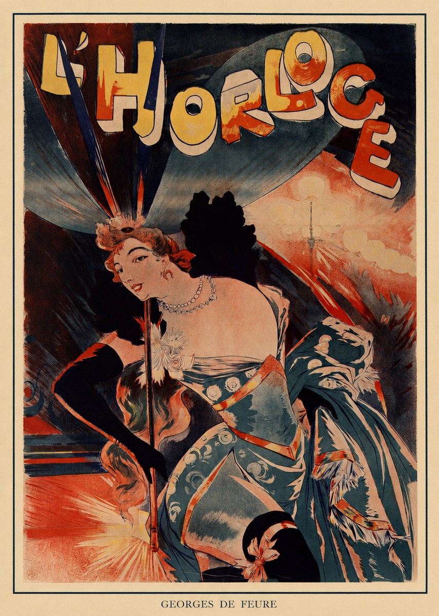 Georges de Feure L'horloge III No4 - Poszter