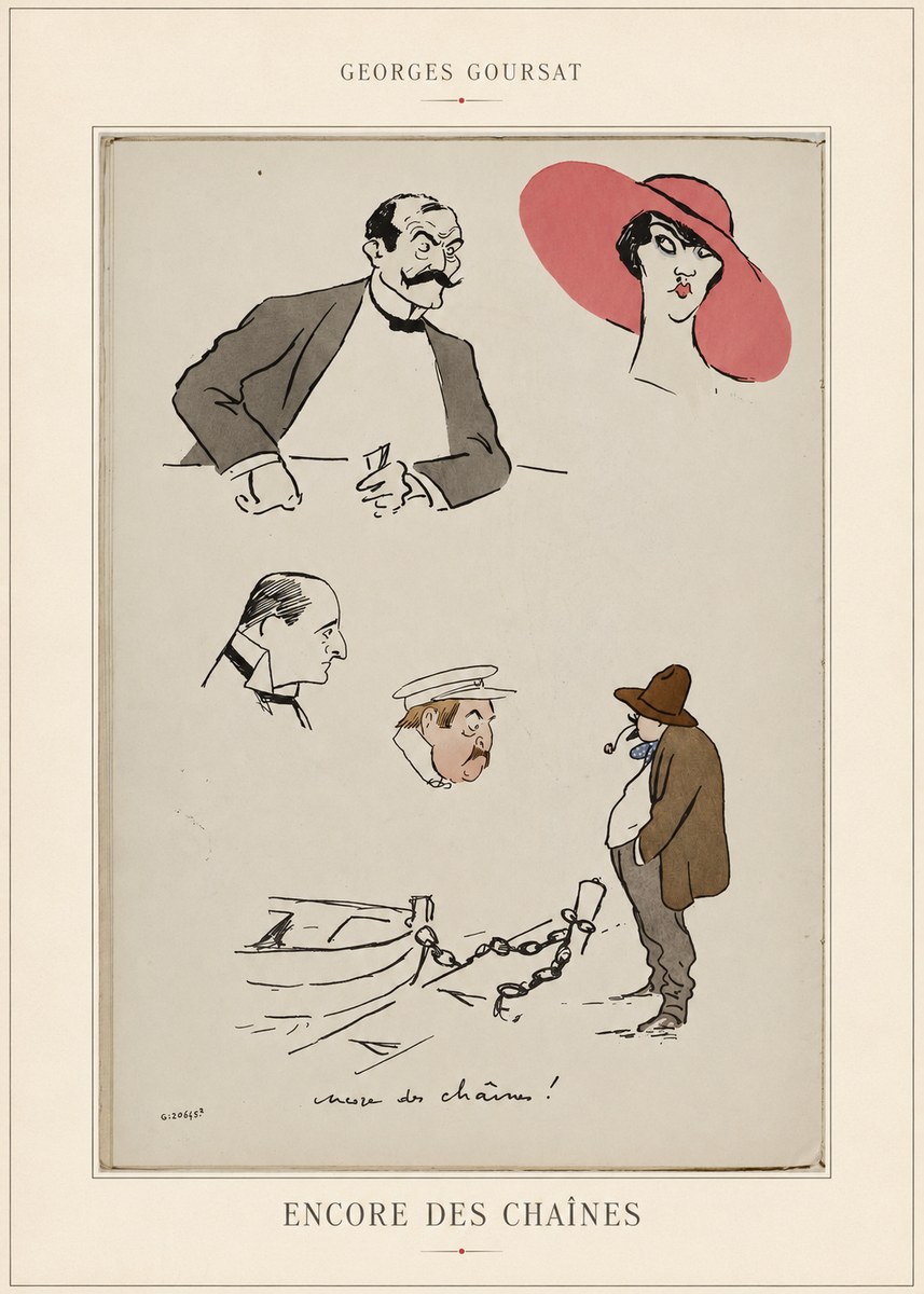 Georges Goursat Encore Des Chaînes! No4 - Poszter