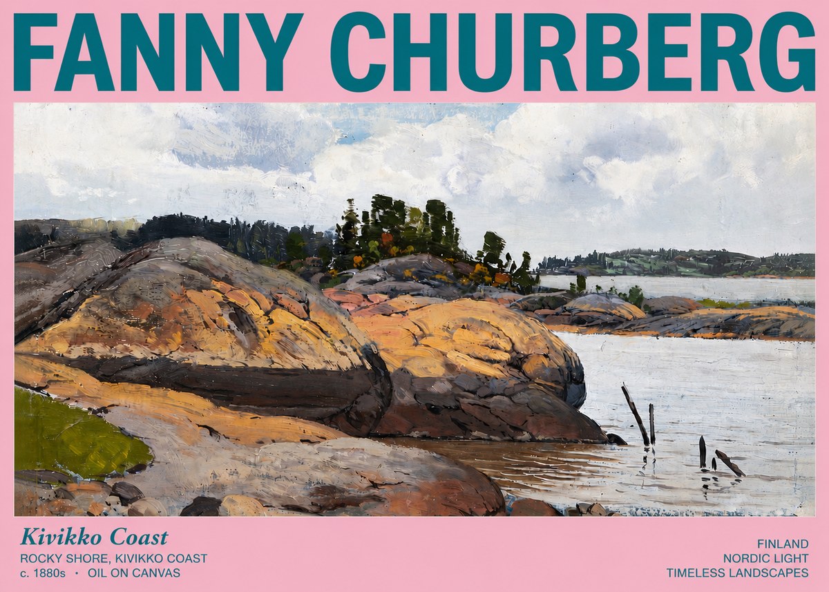 Fanny Churberg Rocky Shore · Kivikko Coast No3 - Poszter