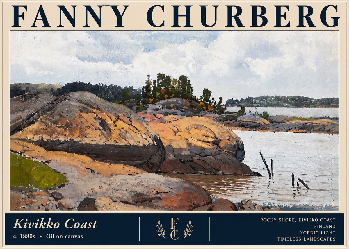 Fanny Churberg Rocky Shore · Kivikko Coast No4 - Poszter