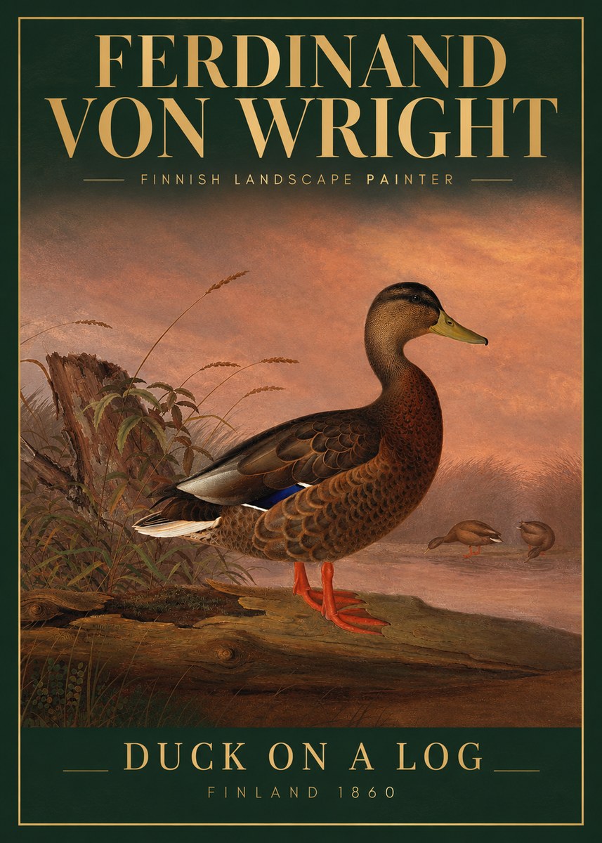Ferdinand von Wright Wild Duck No4 - Poszter