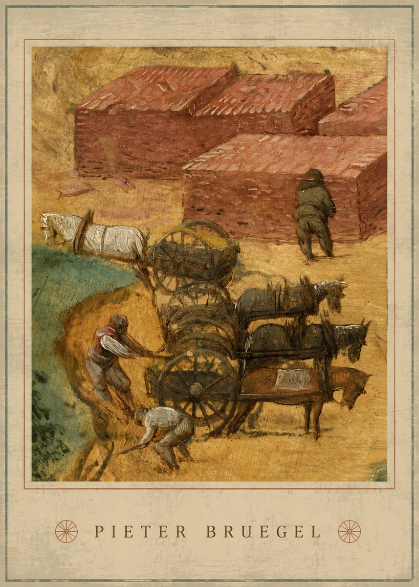 Pieter Bruegel The Brickmakers No4 - Poszter