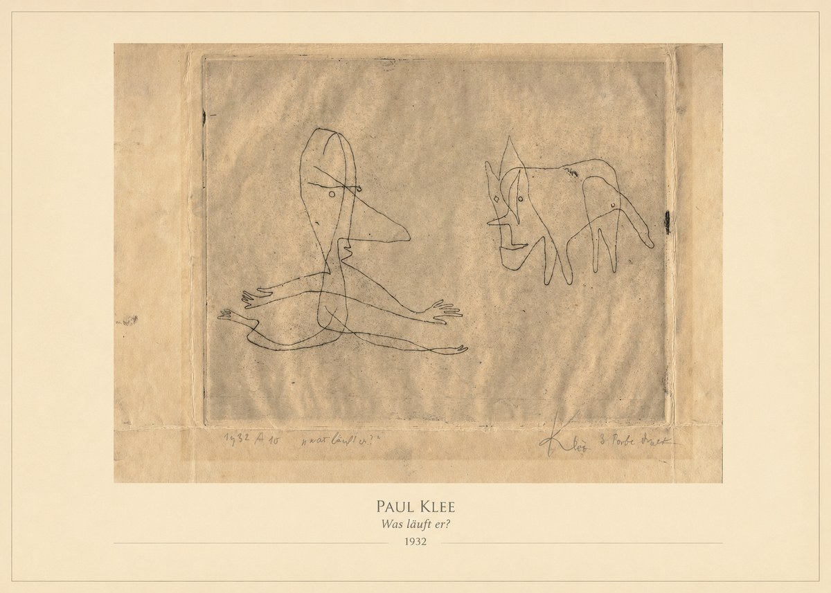 Paul Klee Was Läuft Er? No4 - Poszter