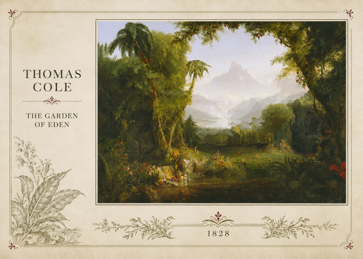 Thomas Cole The Garden of Eden II No2 - Poszter