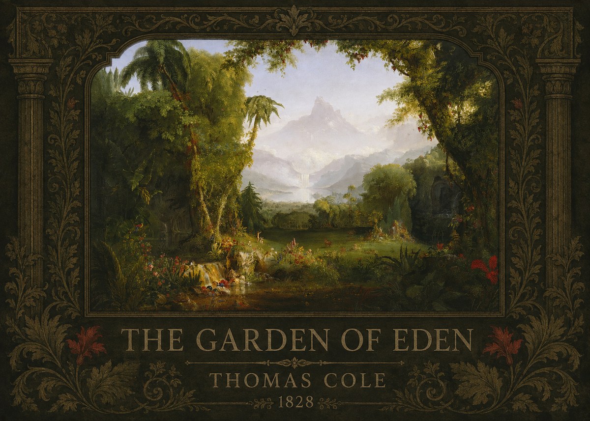 Thomas Cole The Garden of Eden II No3 - Poszter