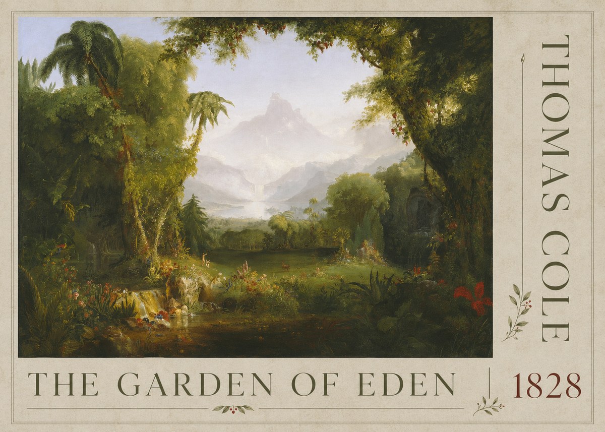 Thomas Cole The Garden of Eden II No4 - Poszter