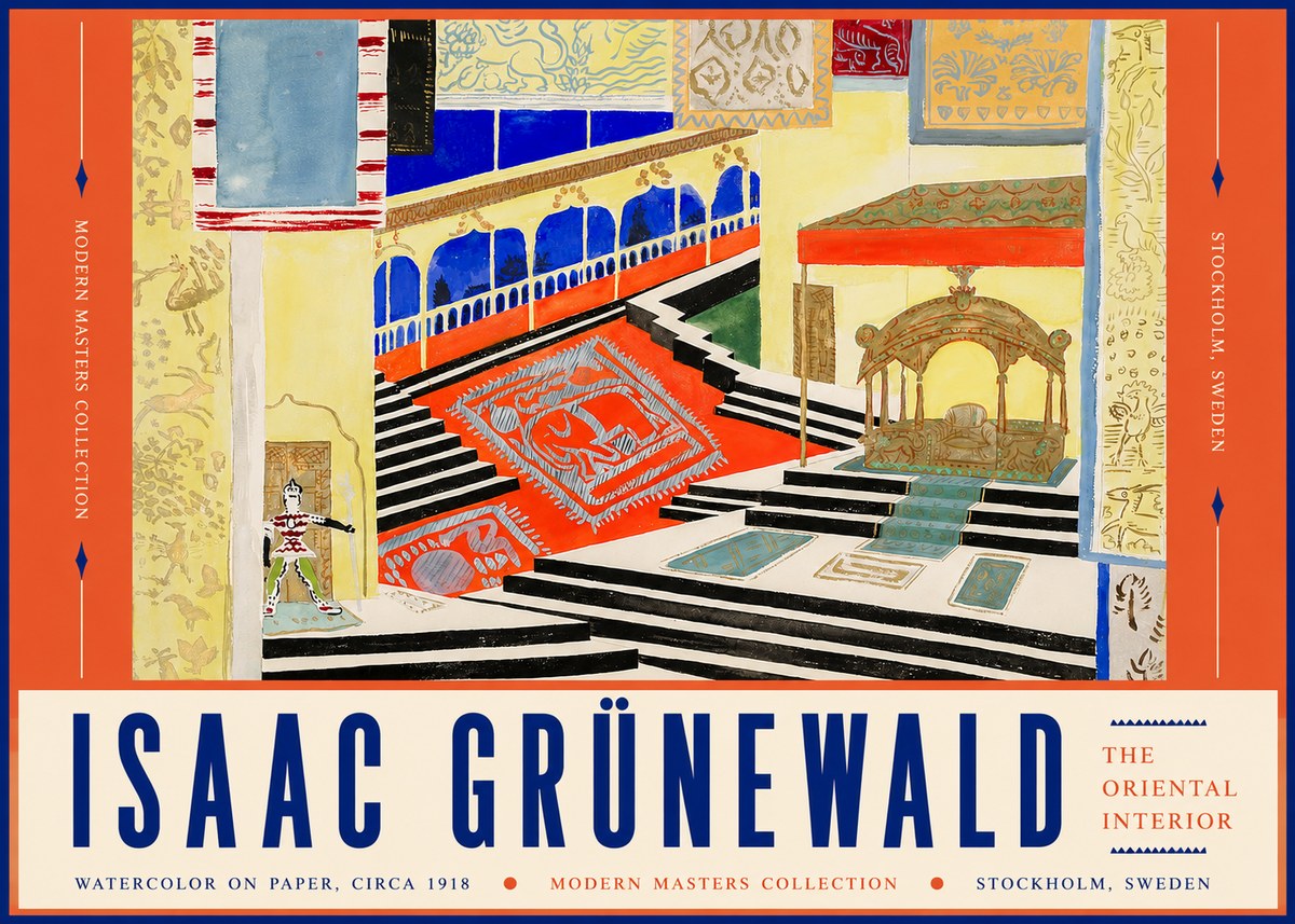 Isaac Grünewald The Oriental Interior No4 - Poszter