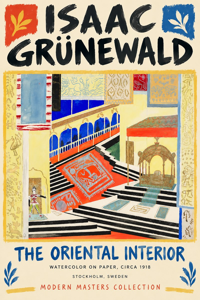 Isaac Grünewald The Oriental Interior No5 - Poszter