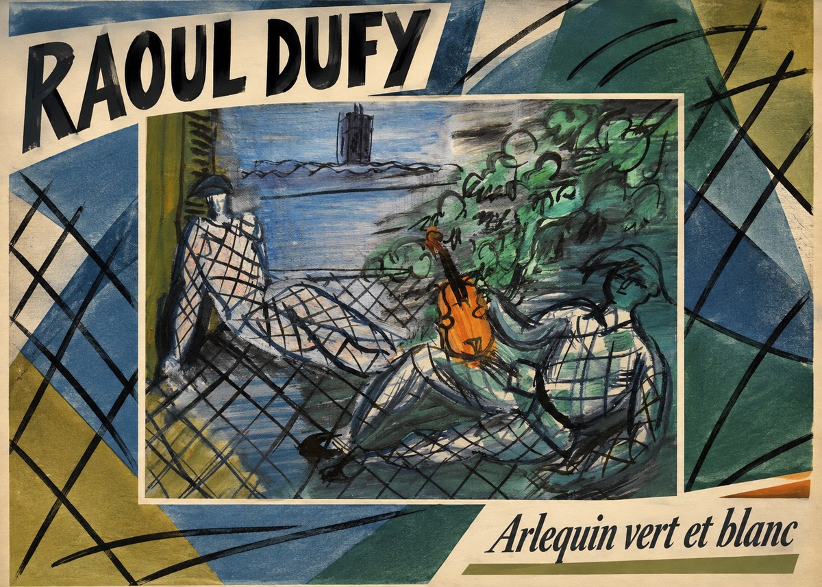 Raoul Dufy Arlequin Vert Et Blanc No3 - Poszter