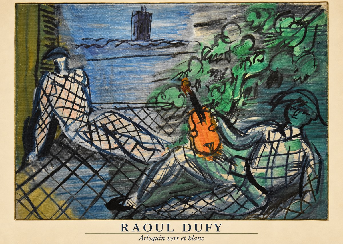 Raoul Dufy Arlequin Vert Et Blanc No5 - Poszter