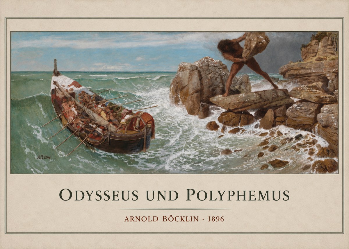 Arnold Böcklin Odysseus Und Polyphemus No3 - Poszter