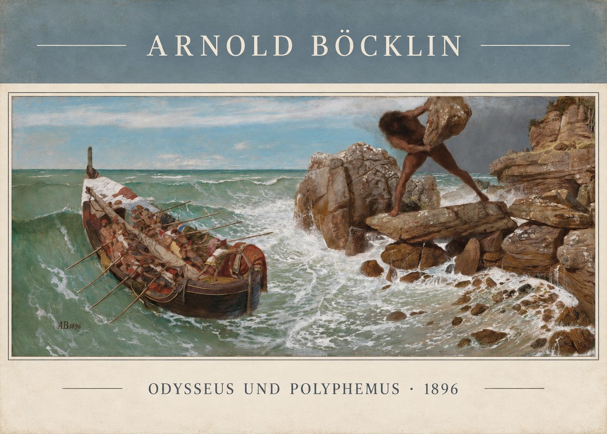 Arnold Böcklin Odysseus Und Polyphemus No4 - Poszter