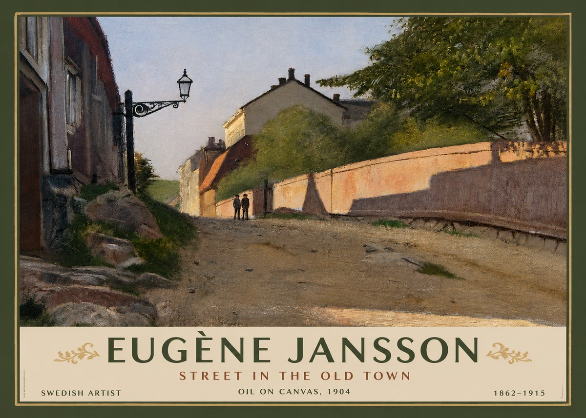 Eugène Jansson Street in the Old Town No3 - Poszter