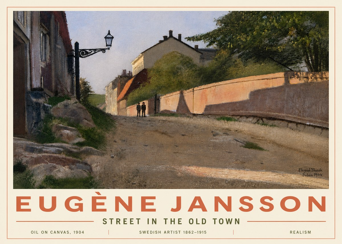 Eugène Jansson Street in the Old Town No6 - Poszter