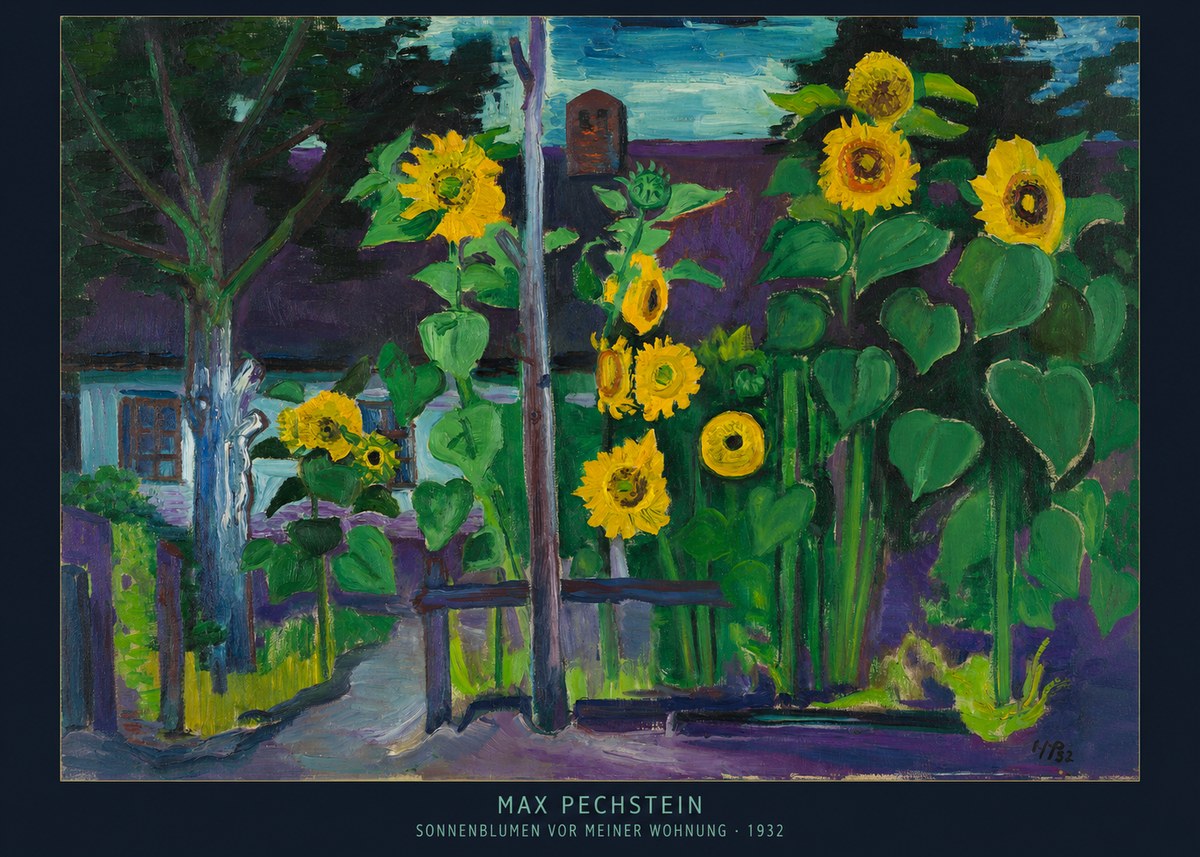 Max Pechstein Sonnenblumen Vor Meiner Wohnung No6 - Poszter