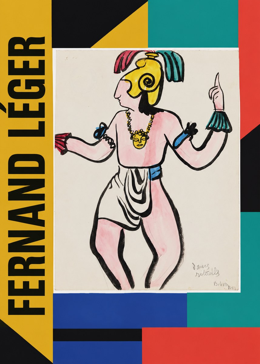 Fernand Léger Dans Rituelles No5 - Poszter