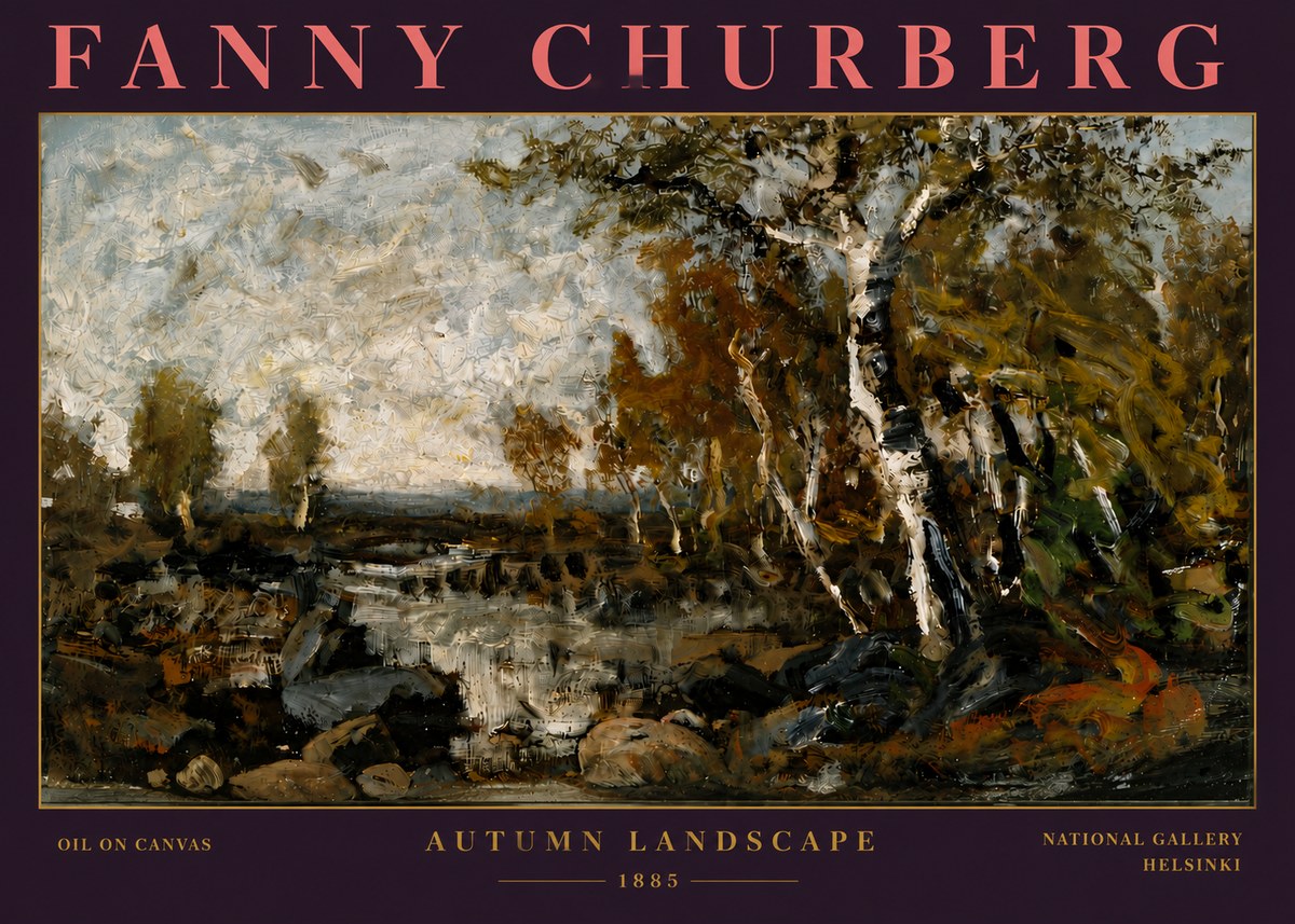 Fanny Churberg Autumn Landscape No6 - Poszter