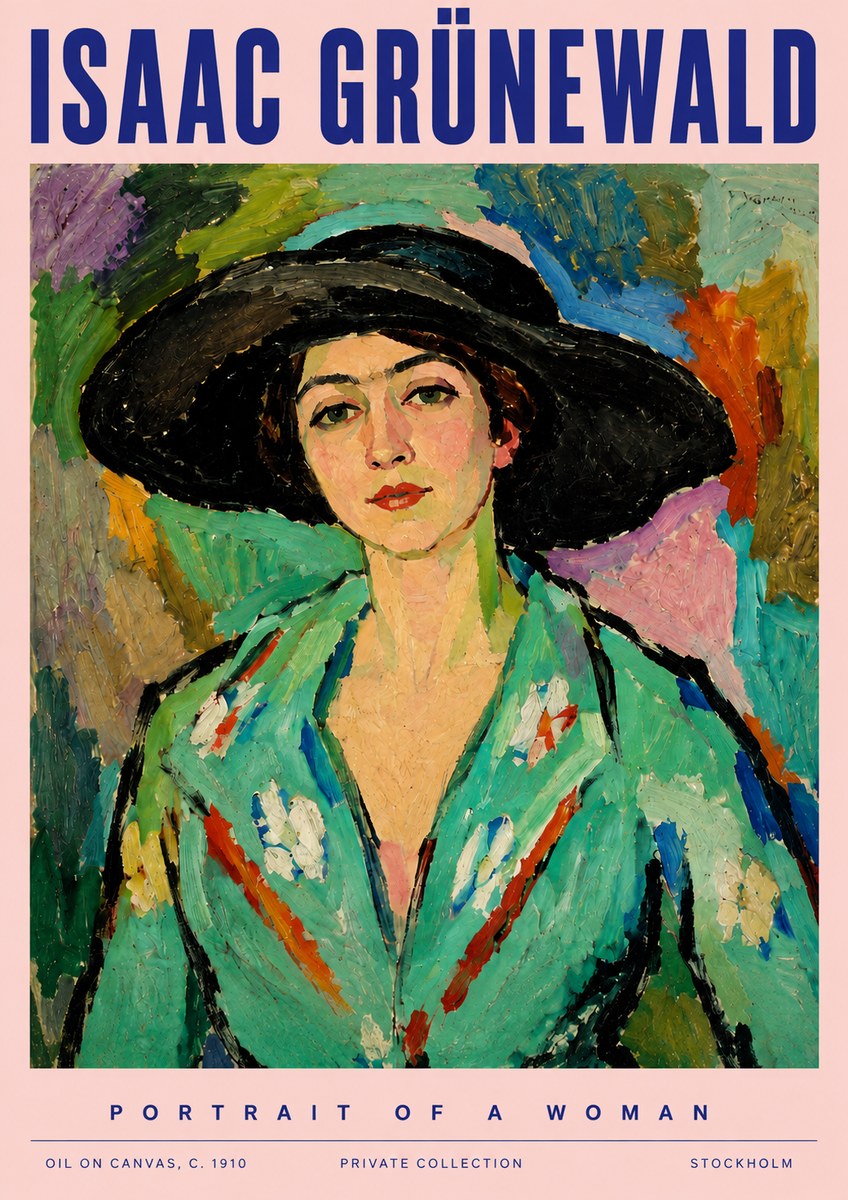 Isaac Grünewald Portrait of a Woman No3 - Poszter