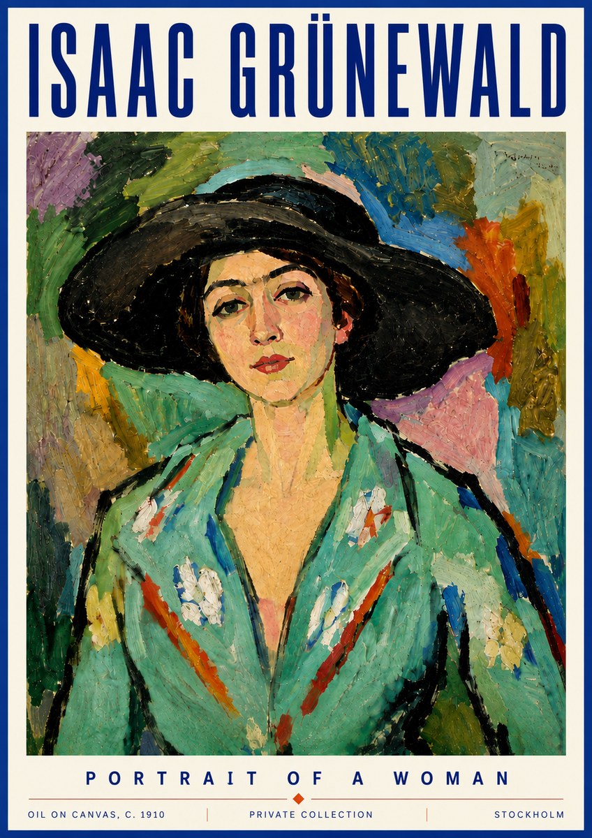 Isaac Grünewald Portrait of a Woman No5 - Poszter