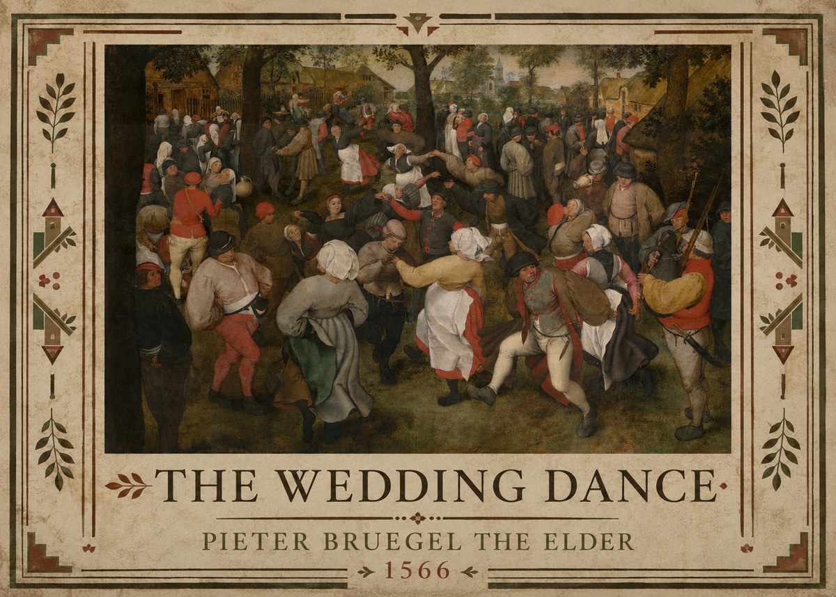 Pieter Bruegel The Wedding Dance II No2 - Poszter