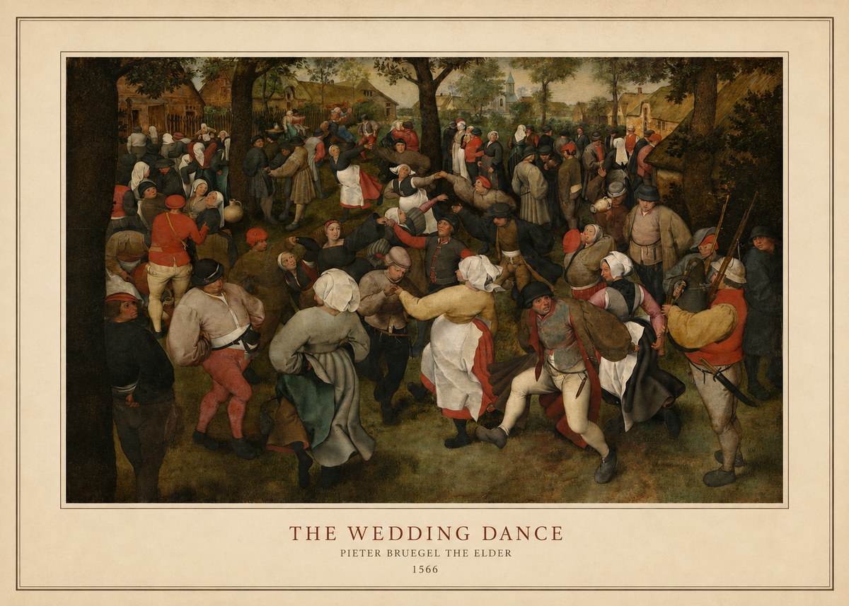 Pieter Bruegel The Wedding Dance II No4 - Poszter