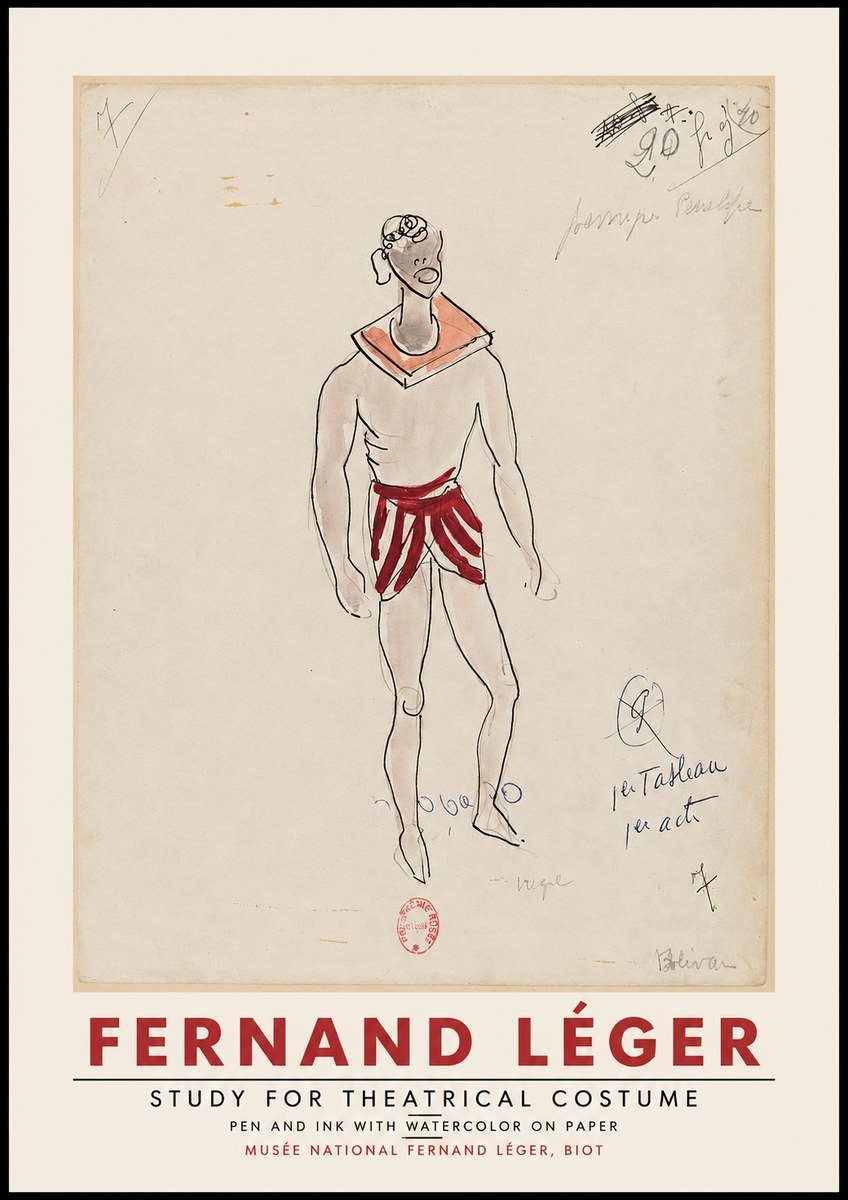 Fernand Léger Study for Theatrical Costume No2 - Poszter