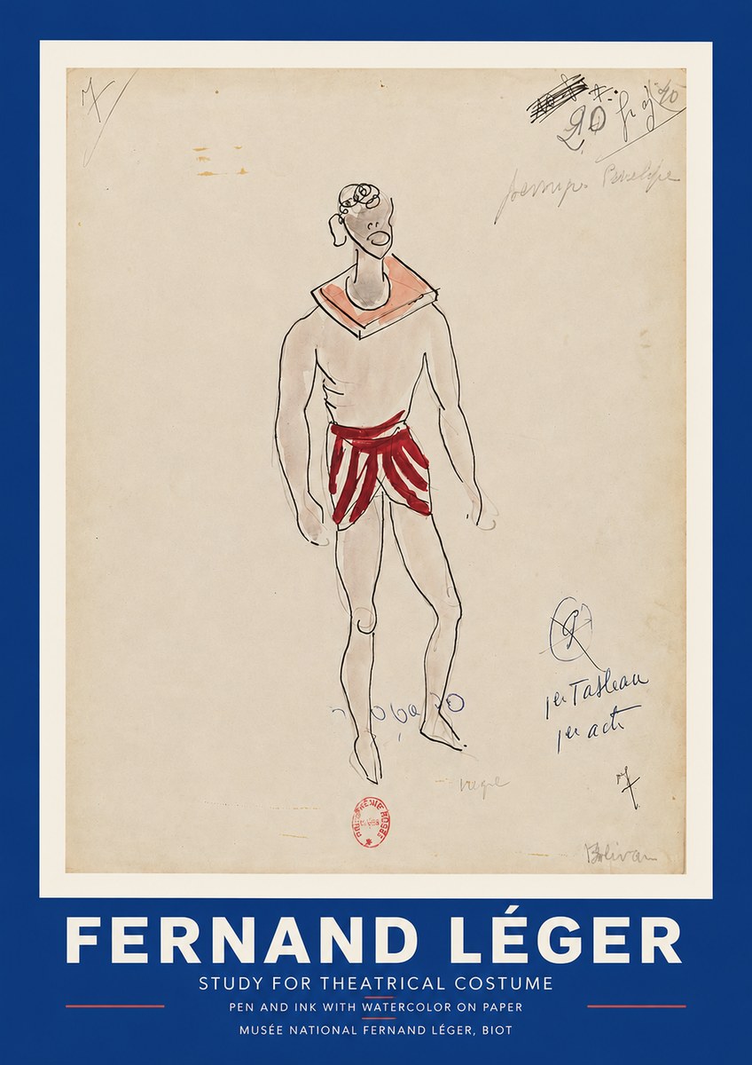Fernand Léger Study for Theatrical Costume No3 - Poszter