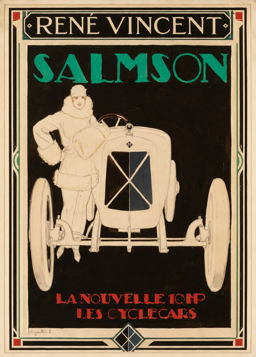 René Vincent Salmson La Nouvelle 10Hp Les Cyclecars No2 - Poszter