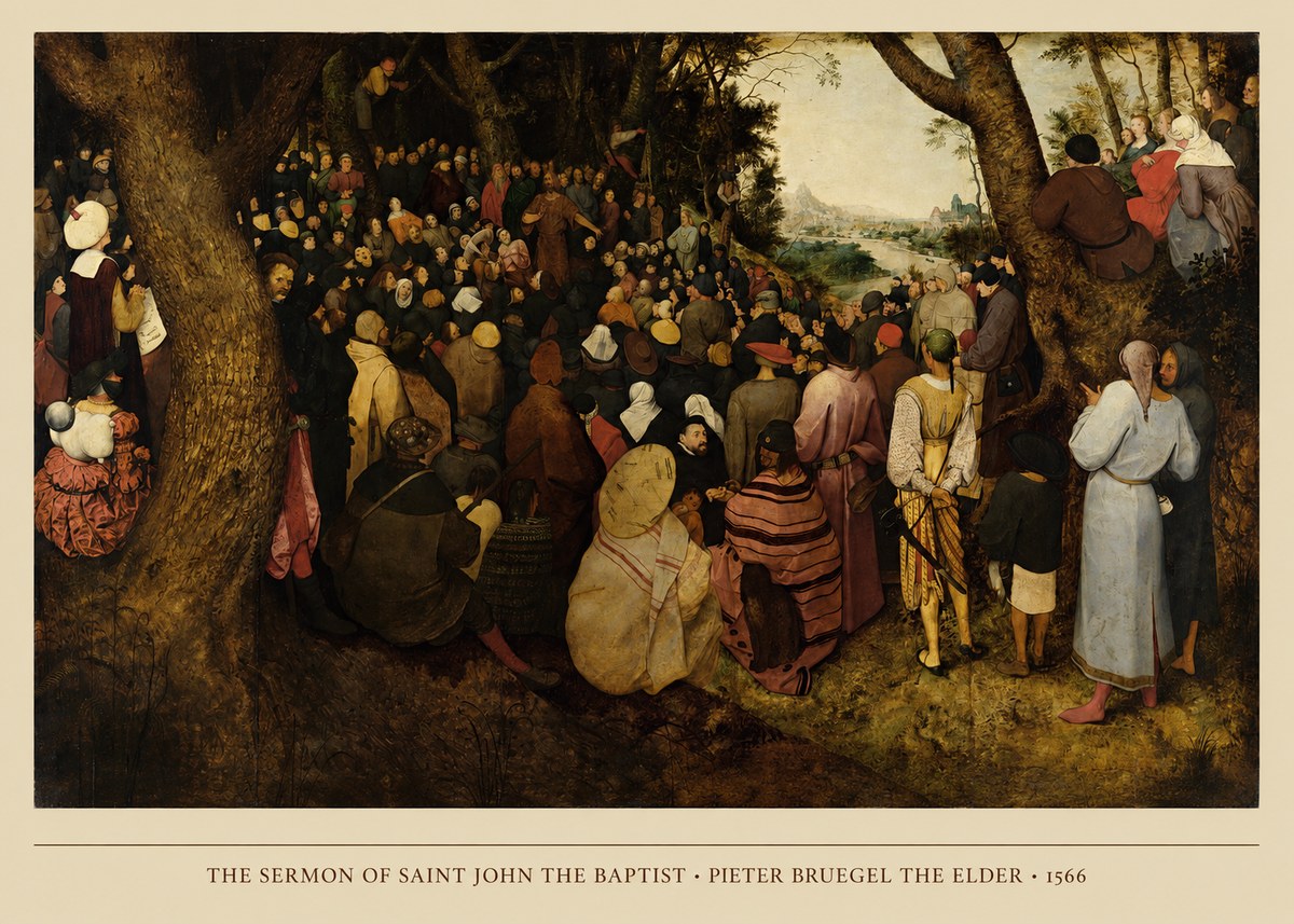 Pieter Bruegel The Sermon of Saint John the Baptist II No4 - Poszter