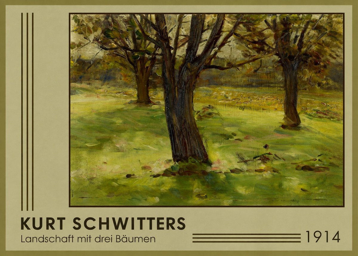 Kurt Schwitters Landschaft Mit Drei Bäumen No1 - Poszter
