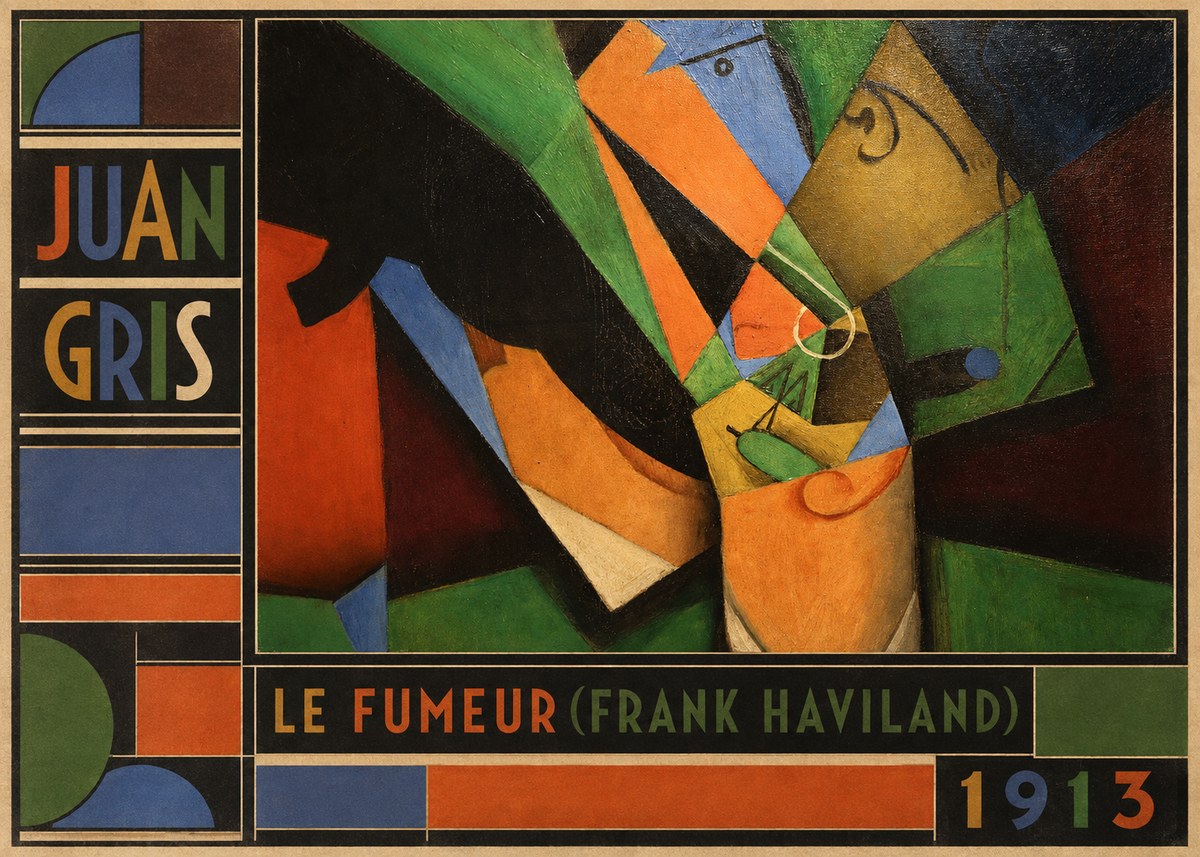Juan Gris Le Fumeur (Frank Haviland) No5 - Poszter