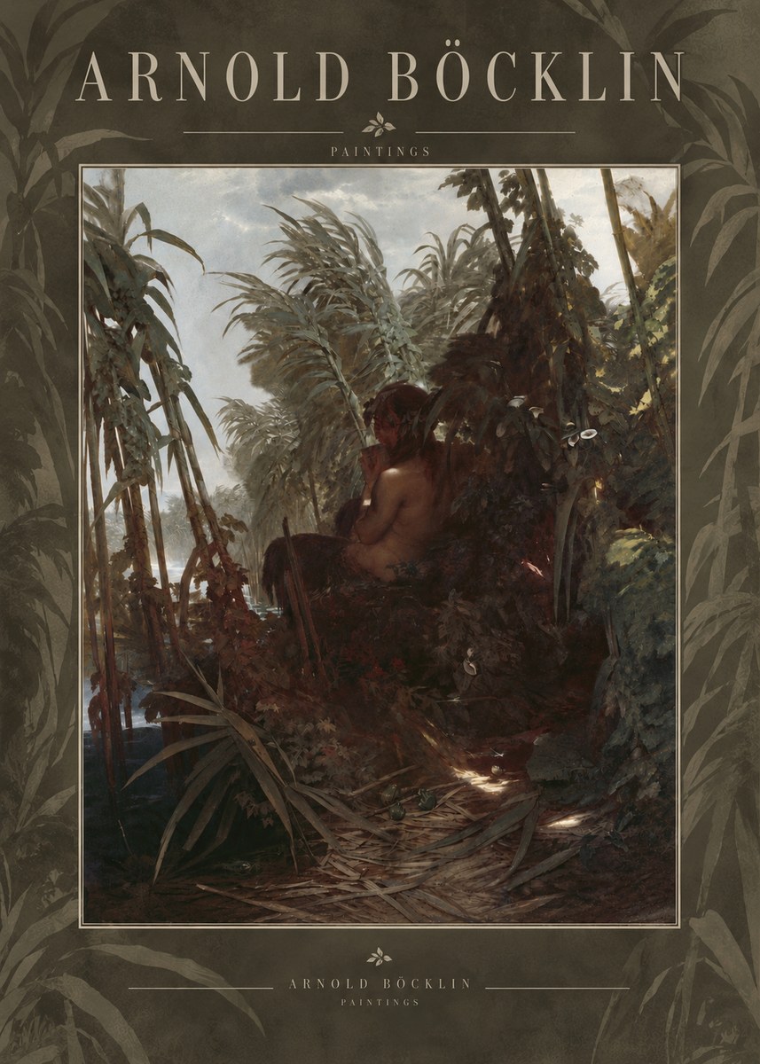 Arnold Böcklin Faun Playing the Panpipes No6 - Poszter