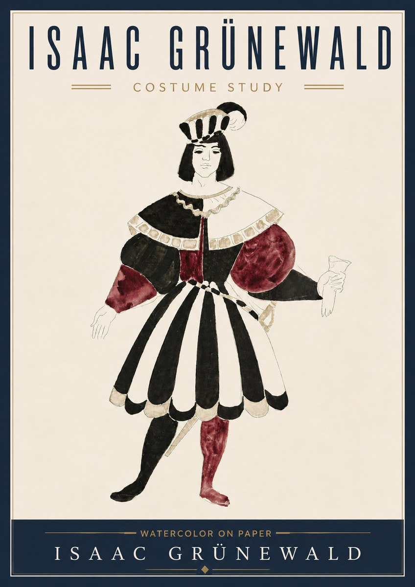 Isaac Grünewald Costume Study VIII No5 - Poszter